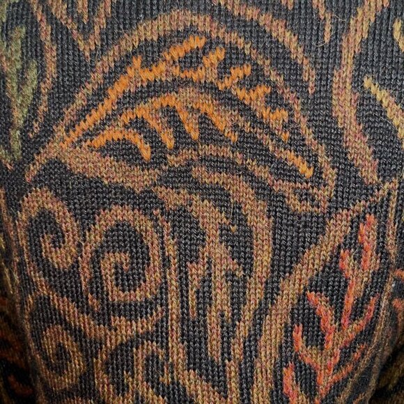 PERUVIAN CONNECTION 100% Alpaca Cardigan Jacket - Fall Colors - EUC - Size XS - Picture 7 of 9